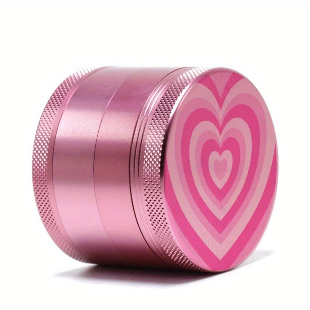 2 Pieces LOVE Heart Herb Grinder Roling Tray Combo Girly PINK Tobacco Kits