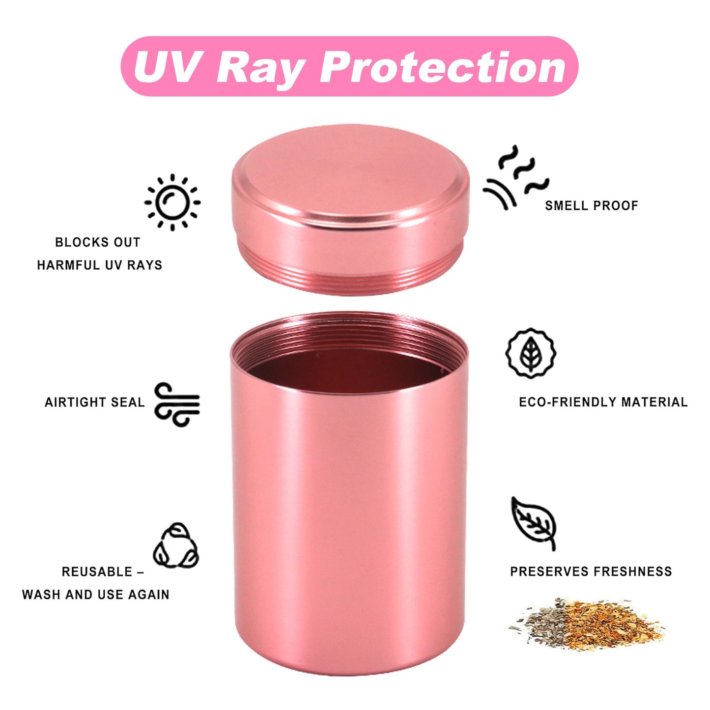 Metal Rolling Tray Set, Including Size Tray, Storage Jar, Ashtray
