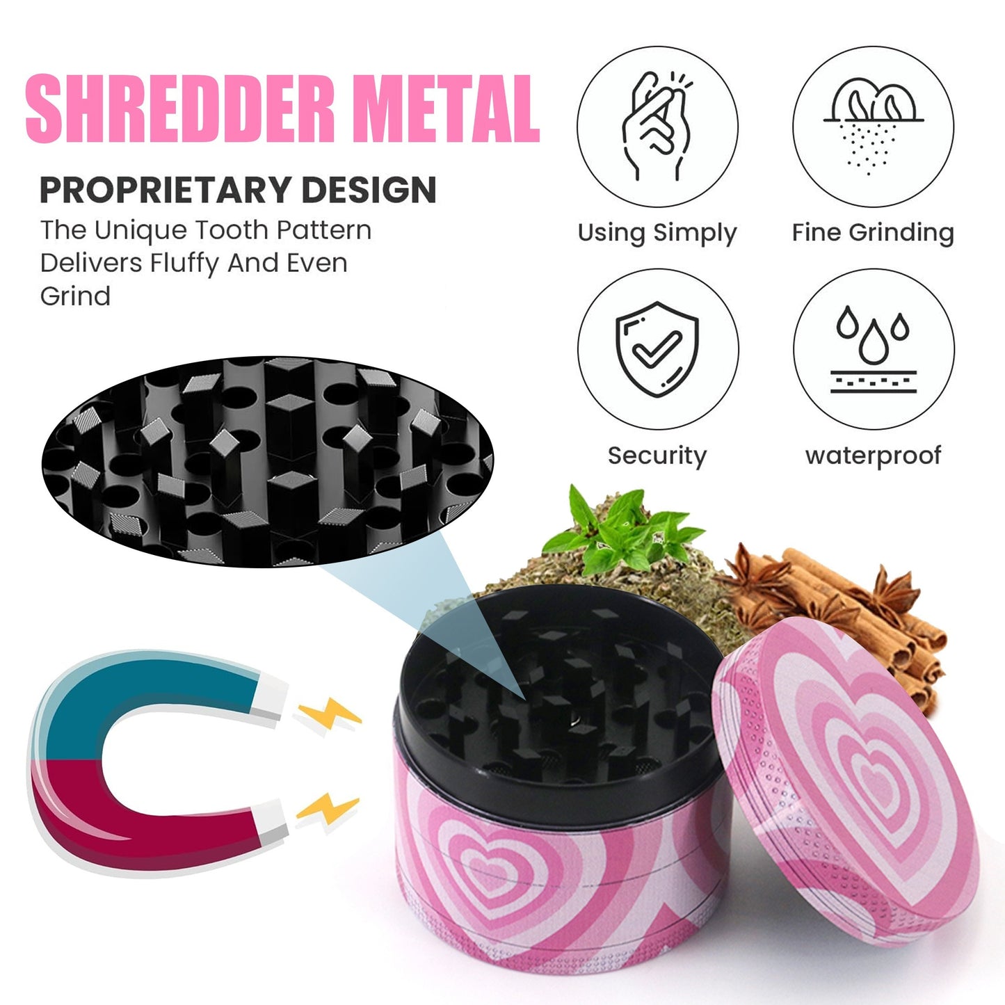 Metal Rolling Tray Set, Including Size Tray, Storage Jar, Ashtray