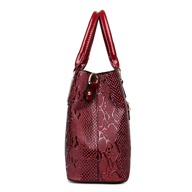 Luxury New Large Capacity Women Bag PU Leather Ladies Handbags and Purse Fashion Shiny Girls Shoulder Messenger Bag Female Tote