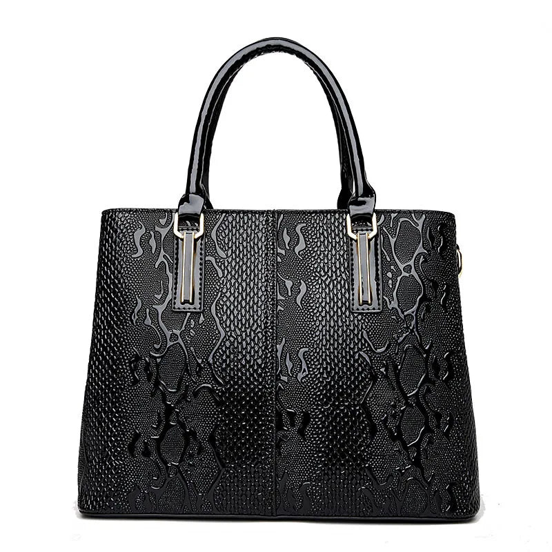 Luxury New Large Capacity Women Bag PU Leather Ladies Handbags and Purse Fashion Shiny Girls Shoulder Messenger Bag Female Tote