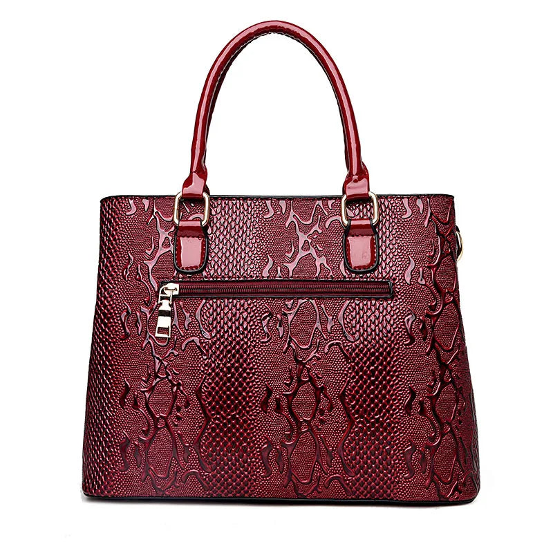 Luxury New Large Capacity Women Bag PU Leather Ladies Handbags and Purse Fashion Shiny Girls Shoulder Messenger Bag Female Tote
