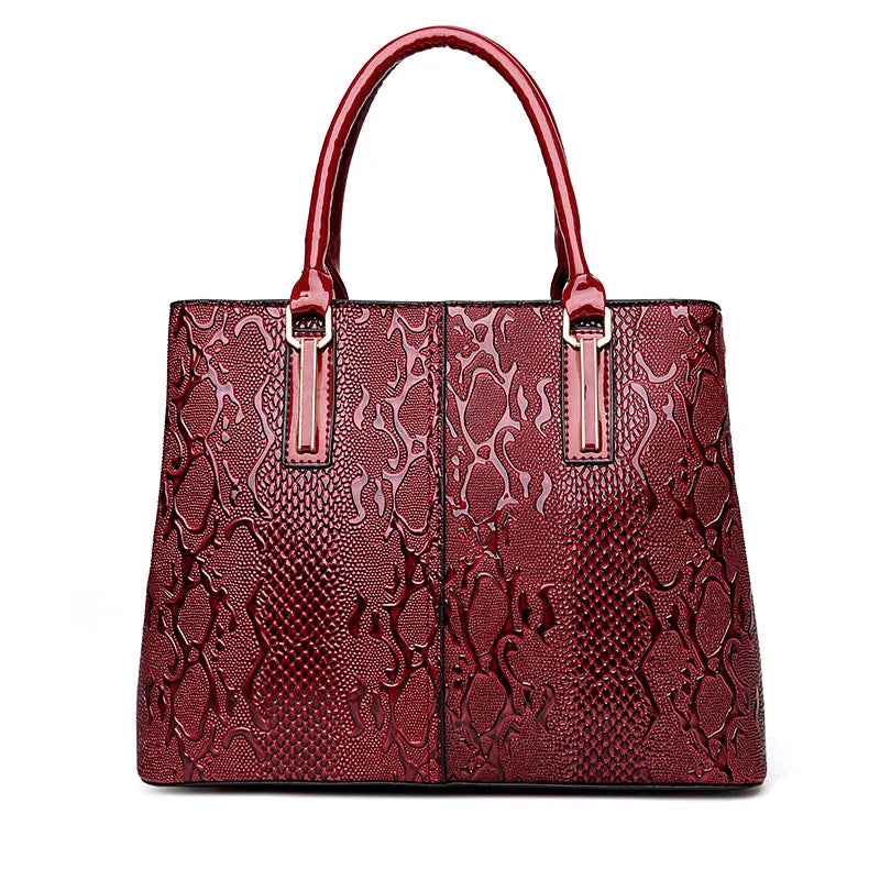 Luxury New Large Capacity Women Bag PU Leather Ladies Handbags and Purse Fashion Shiny Girls Shoulder Messenger Bag Female Tote