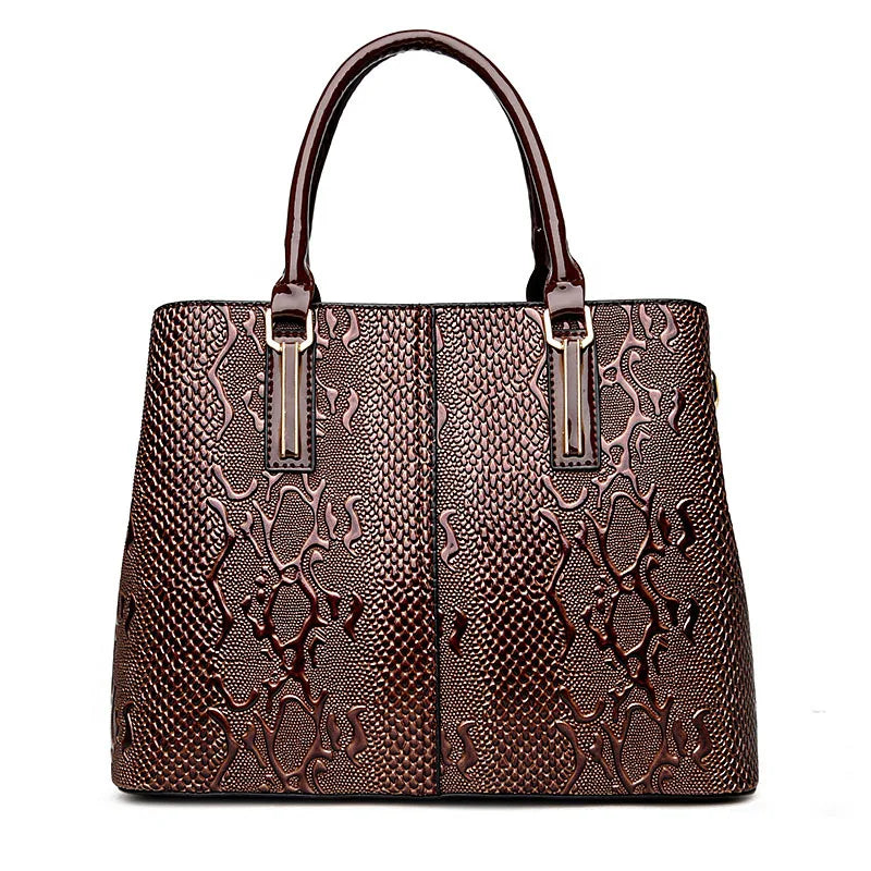 Luxury New Large Capacity Women Bag PU Leather Ladies Handbags and Purse Fashion Shiny Girls Shoulder Messenger Bag Female Tote