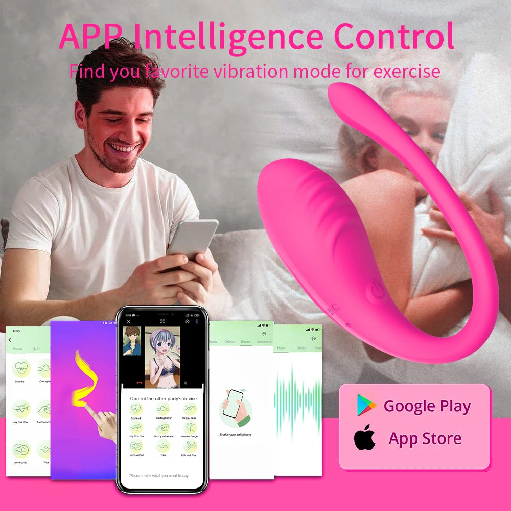 APP Controlled Vaginal Vibrator G Spot 9 Speed Anal Vibrating Egg Massager Wearable Stimulator Adult Sex Toy for Women Couples