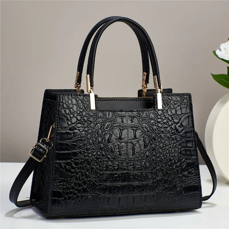 Fashion Embossed Women's Handbag Large Capacity Versatile Style