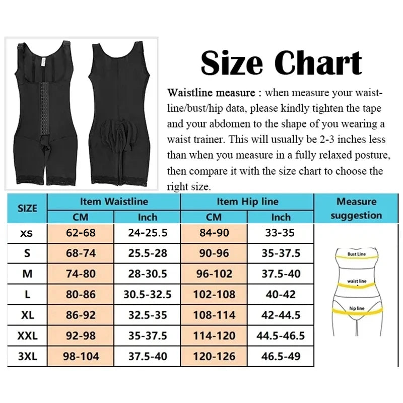 Fajas Post Surgery Shapers Binders Waist Trainer Butt Lifter Shapewear Women Full Body Shaper Bbl Compression Girdle
