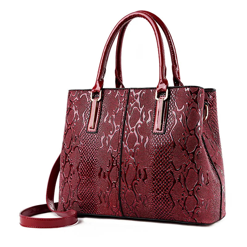 Luxury New Large Capacity Women Bag PU Leather Ladies Handbags and Purse Fashion Shiny Girls Shoulder Messenger Bag Female Tote