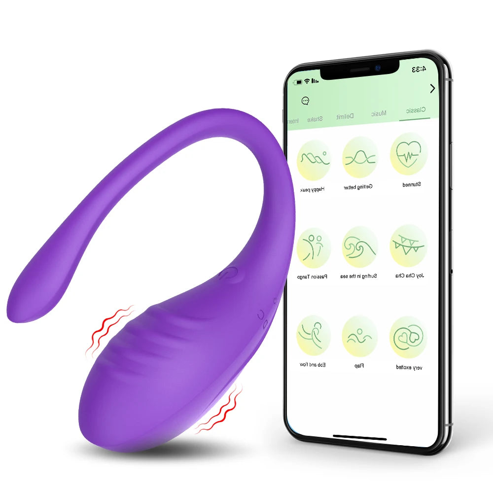 APP Controlled Vaginal Vibrator G Spot 9 Speed Anal Vibrating Egg Massager Wearable Stimulator Adult Sex Toy for Women Couples