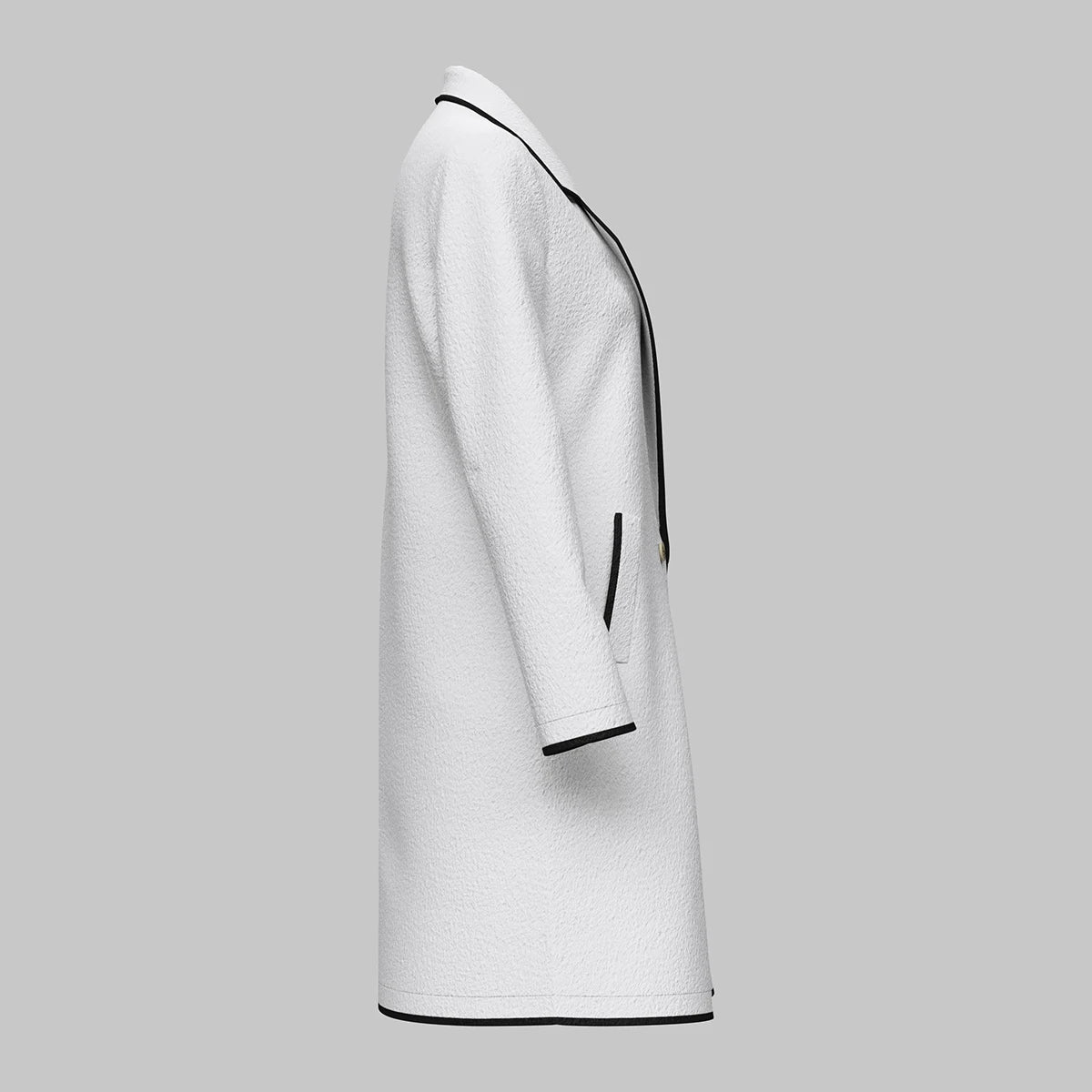 Women's Coat Elegant Contrast Color Single Breasted Long Sleeve Lapel Casual Coat