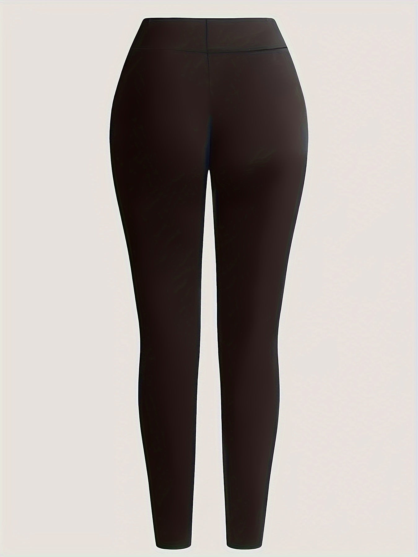 Women's Solid Zipper Design Pants, Casual Contrast Faux Leather Skinny Pants