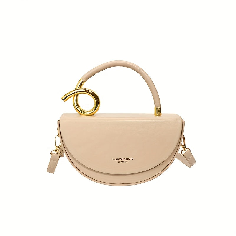 Women'S Handbag - Elegant Everyday Purse with Golden-Tone Hardware.