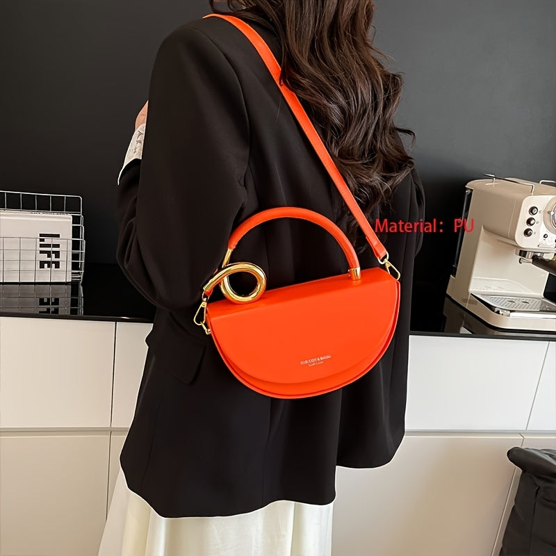 Women'S Handbag - Elegant Everyday Purse with Golden-Tone Hardware.