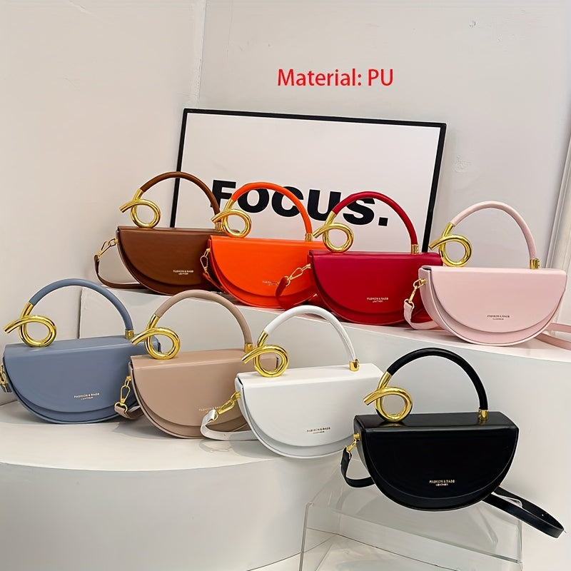 Women'S Handbag - Elegant Everyday Purse with Golden-Tone Hardware.