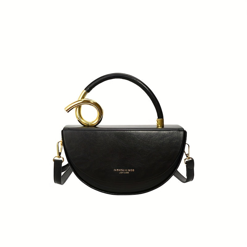 Women'S Handbag - Elegant Everyday Purse with Golden-Tone Hardware.