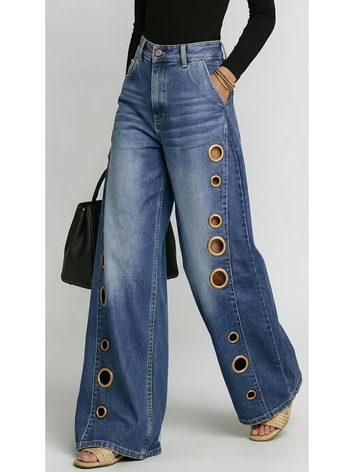 Retro Style Wide Leg Pants