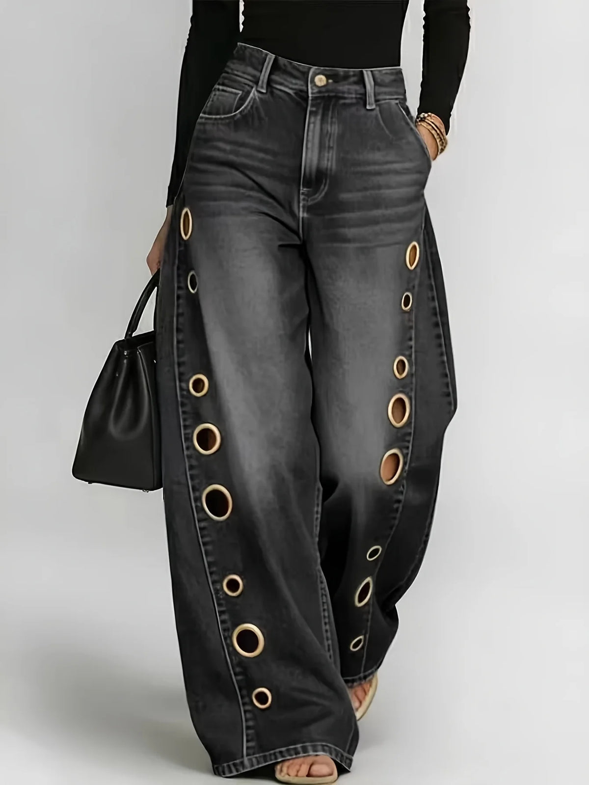 Retro Style Wide Leg Pants