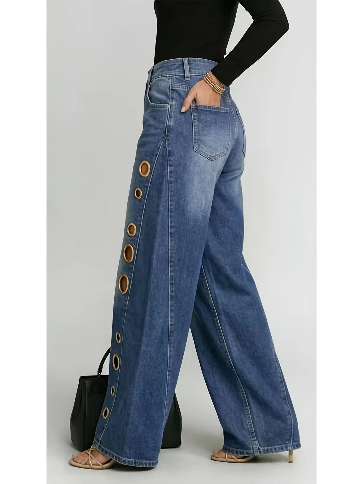 Retro Style Wide Leg Pants