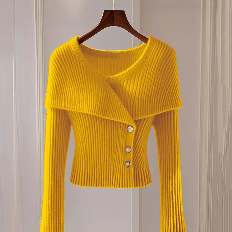 Women's V-Neck Cardigan Sweaters Jacket