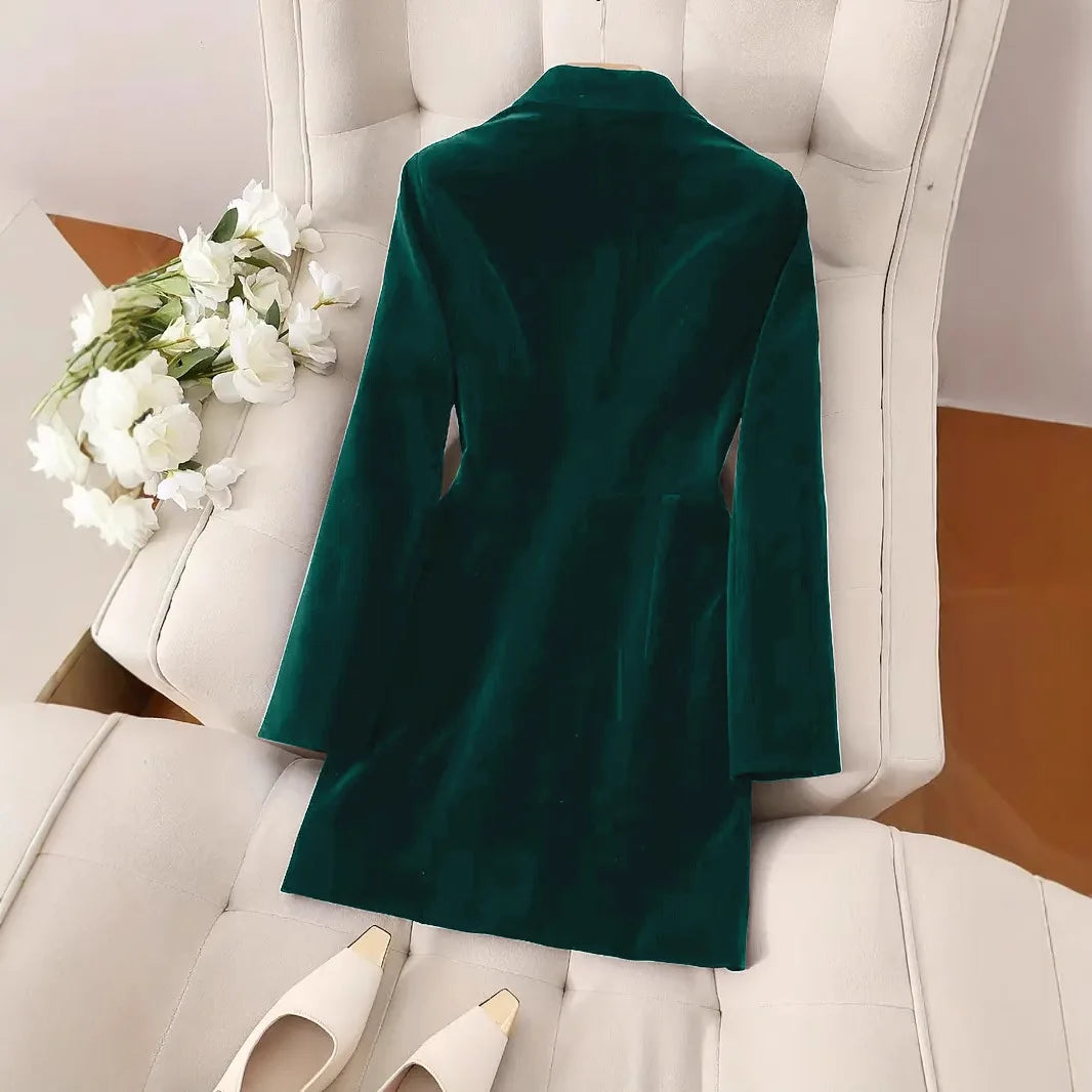 Women's Green Blazer Dress