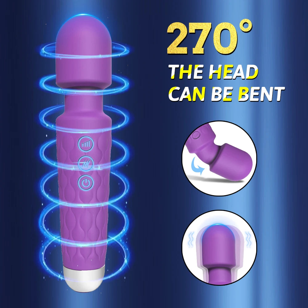 Vibrating Magic Wand Clitoris Stimulator Sex Toys  G Spot Massager