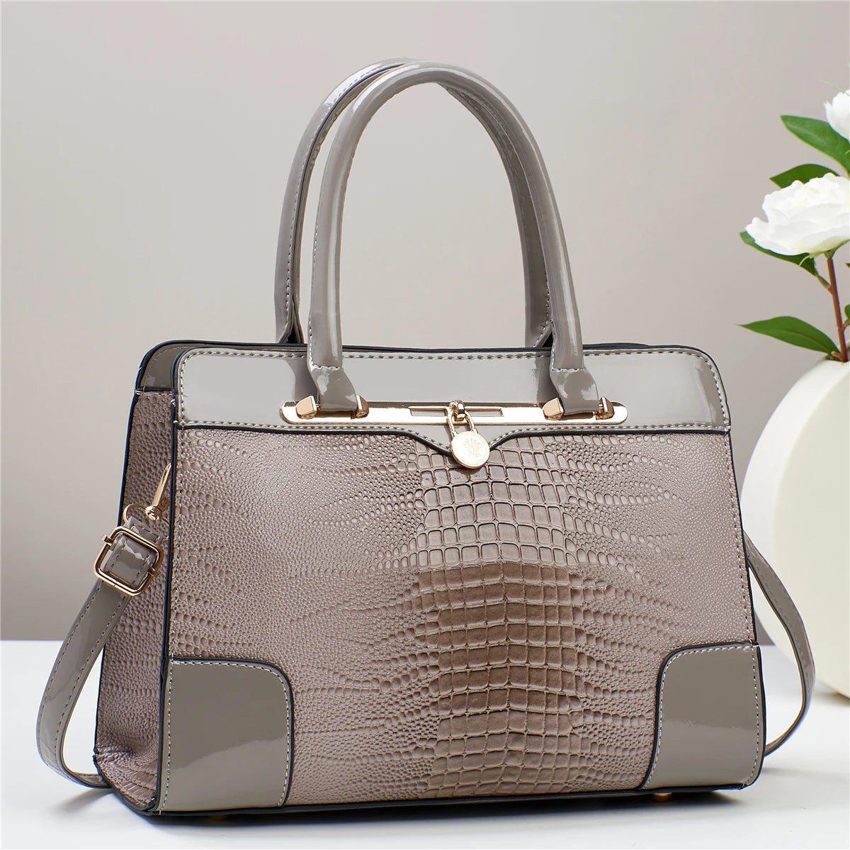 Crocodile Pattern Handbag