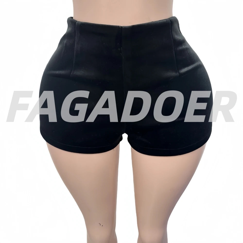 New Sexy Fur Patchwork 2 Pieces Set for Woman Outfits