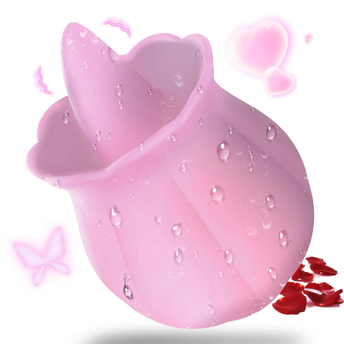 Tongue Clitoral Rose Vibrator Licking Rose  10 Speeds