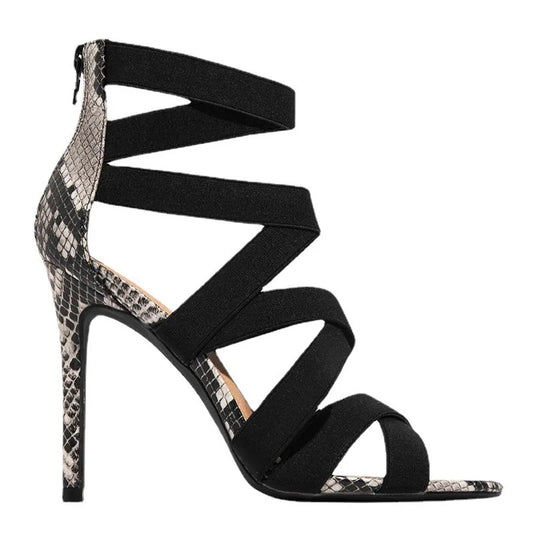 Women's Snake Patterned High Heels