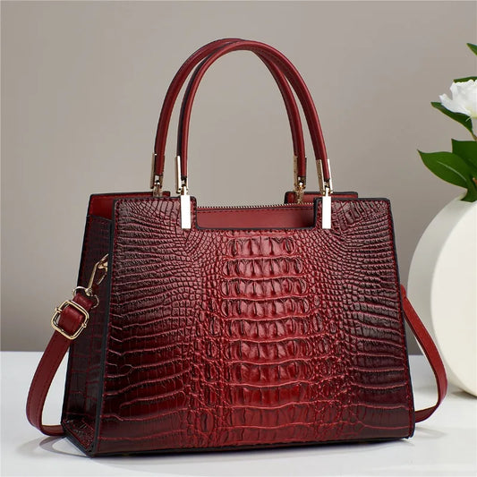 Fashion Embossed Women's Handbag Large Capacity Versatile Style