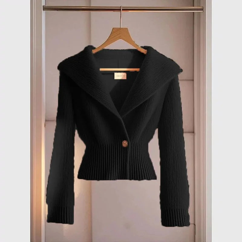 Fashion Knitted Sweater Cardigan Women Slim Long-sleeved Waist Soft Sweater Knitted Sweater Jacket Ladies Tops