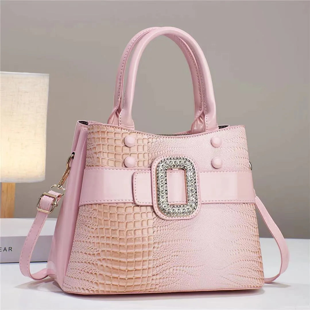 Bright Leather Women's Handbag Large Capacity Luxury Women's Crossbody Bag