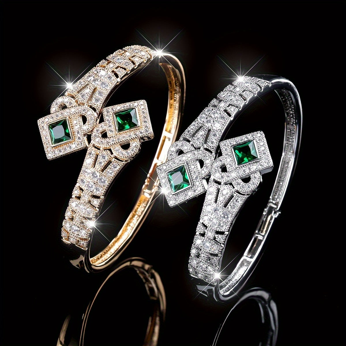 Stylish Bracelet for Women, Featuring A European Vintage Style Synthetic Zirconia Bracelet, Exquisitely Embedded with Synthetic Zirconia