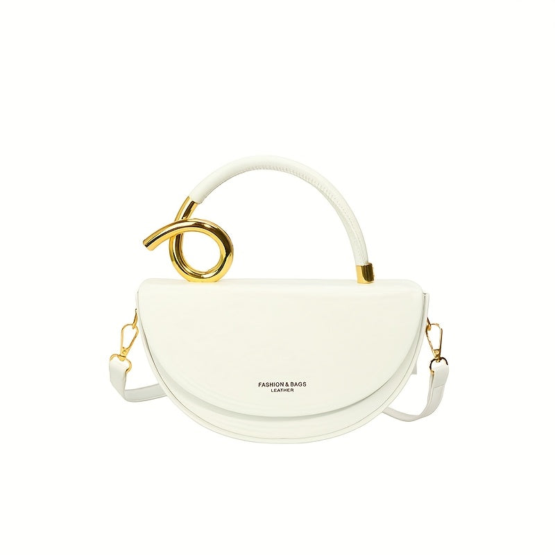 Women'S Handbag - Elegant Everyday Purse with Golden-Tone Hardware.