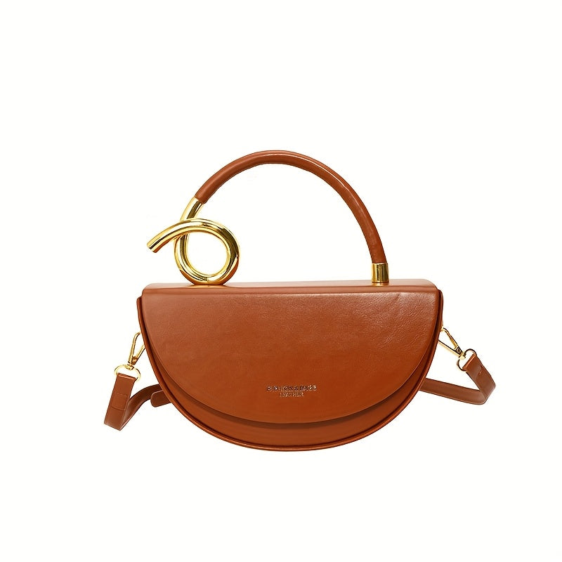 Women'S Handbag - Elegant Everyday Purse with Golden-Tone Hardware.